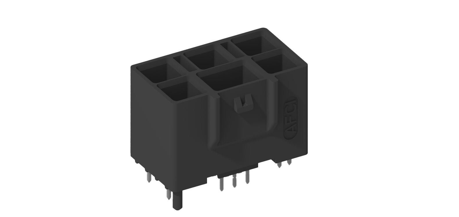 Amphenol Communications Solutions 10170709 Series Vertical Surface Mount PCB Connector, 6-Contact, 2-Row, Surface Mount