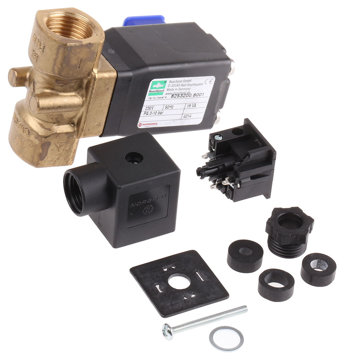 Buschjost Solenoid Valve 8253200.8001.23050, 2 Port, NC