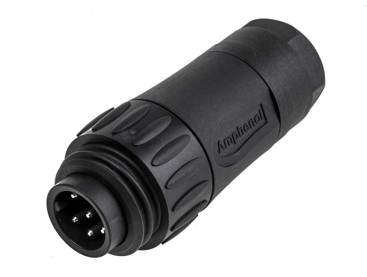 Amphenol Industrial Circular Connector, 6 Contacts, Cable, Standard Connector, Plug, Male, IP67, Ecomate M Series