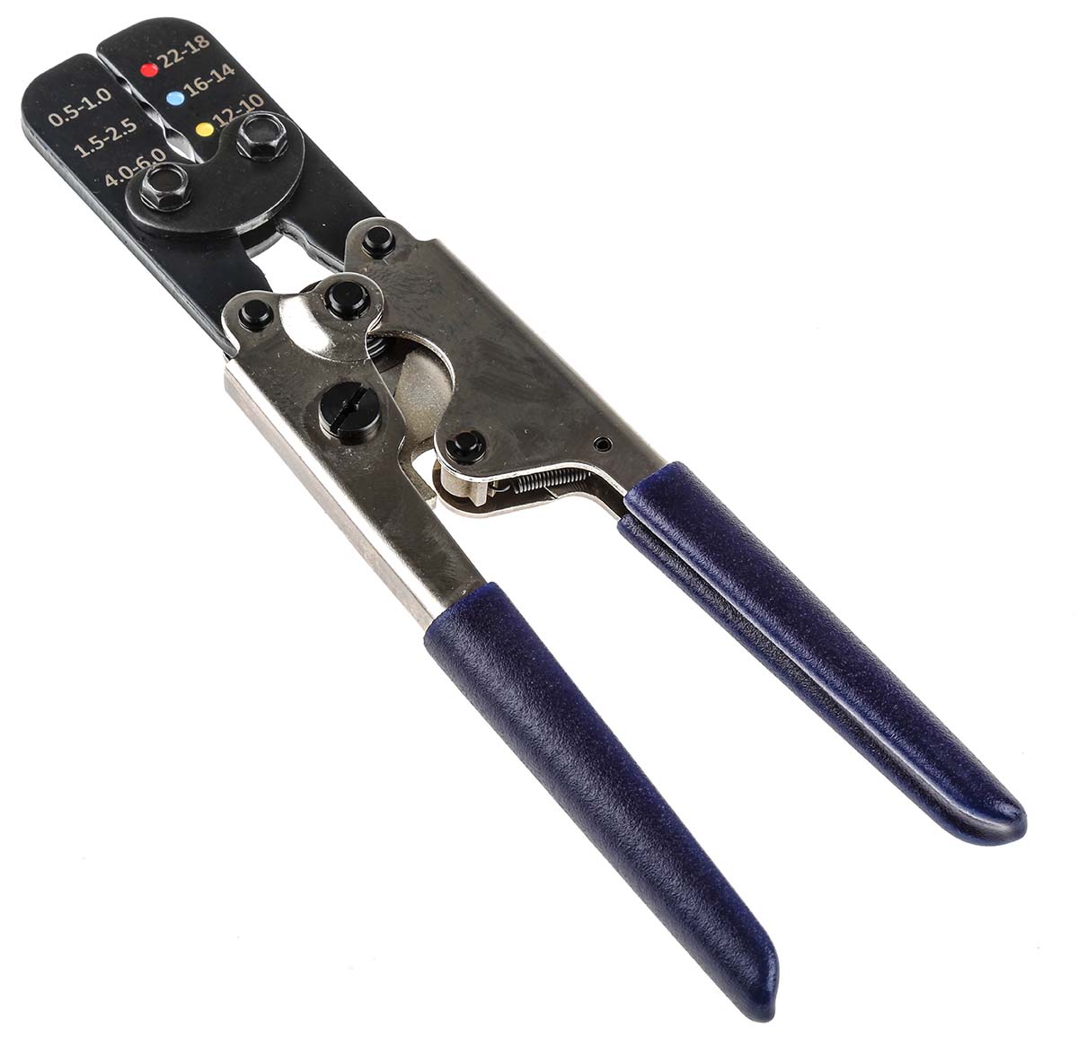 RS PRO Hand Ratcheting Crimp Tool for Insulated Spade Connectors, 0.5 → 6mm² Wire