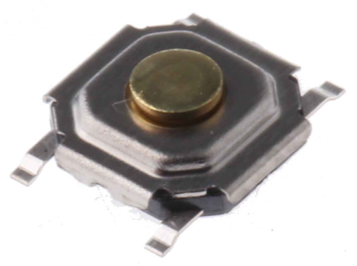 Alps Alpine Stem Tactile Switch, SPST 50 mA @ 12 V dc 1.5mm Surface Mount