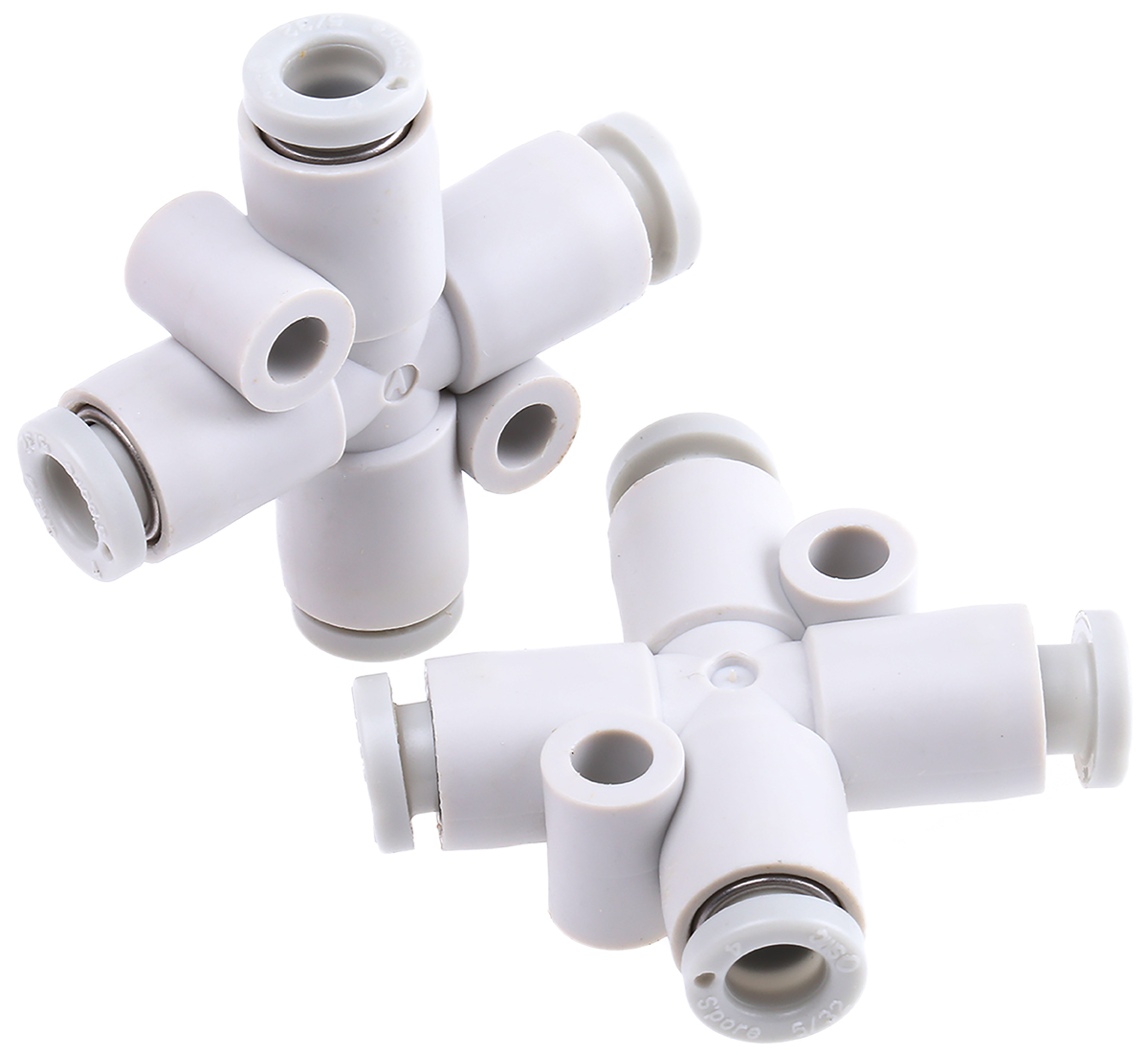 SMC KQ2 Series Cross Tube-to-Tube Adaptor, Push In 4 mm to Push In 4 mm, Tube-to-Tube Connection Style