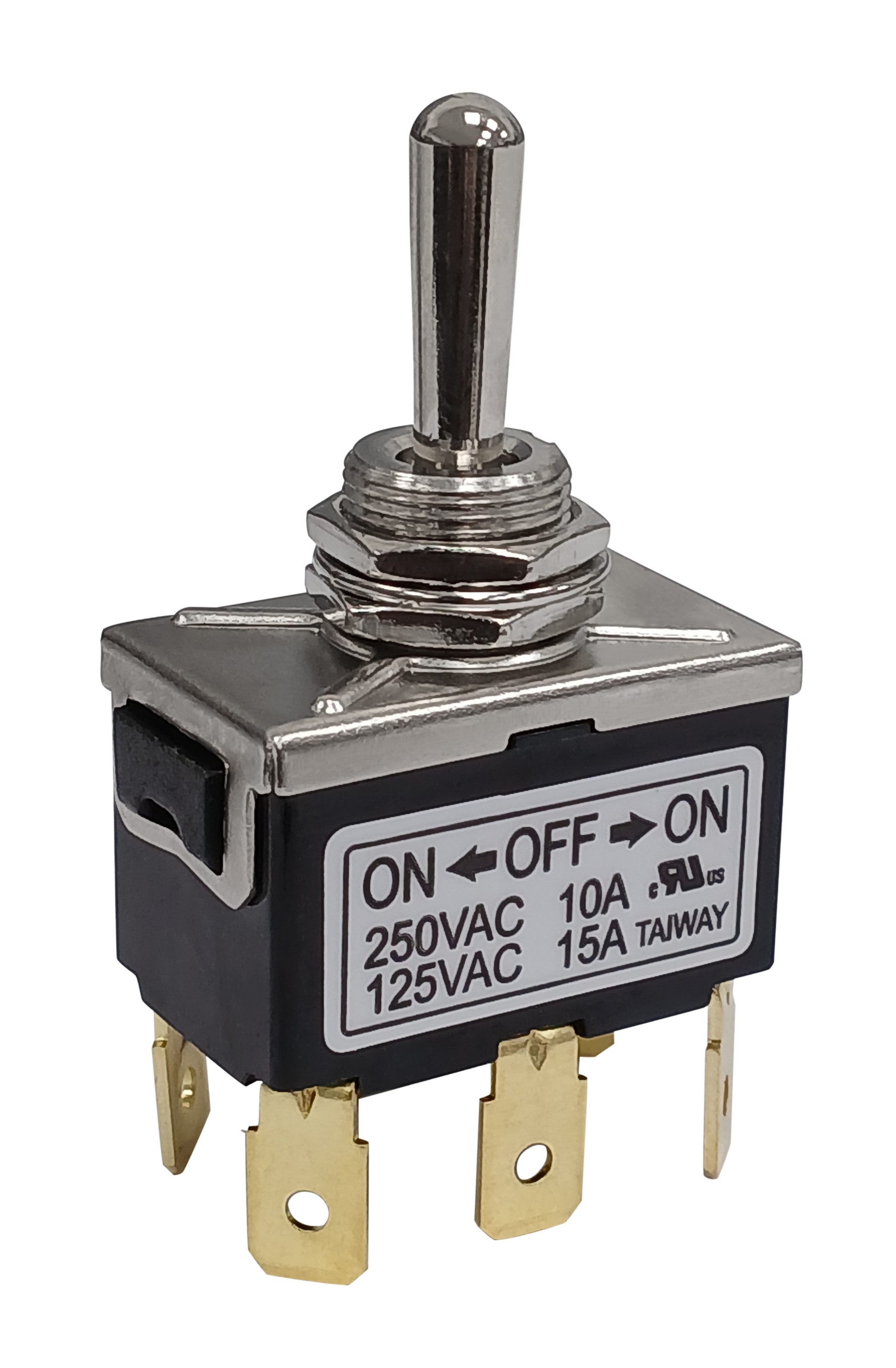 RS PRO Toggle Switch, Panel Mount, On-Off-On, DPDT, Solder Lug Terminal, 125, 250V ac