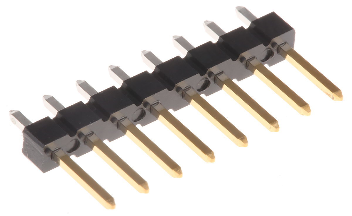 Amphenol Communications Solutions Bergstik Series Straight Through Hole Pin Header, 8 Contact(s), 2.54 mm Pitch, 1 Row,