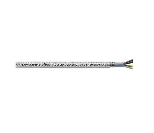 Lapp ÖLFLEX CLASSIC 100 CY Control Cable, 3 Cores, 1.5 mm² CSA 16 AWG, Screened, 50 m, Transparent Polyvinyl Chloride