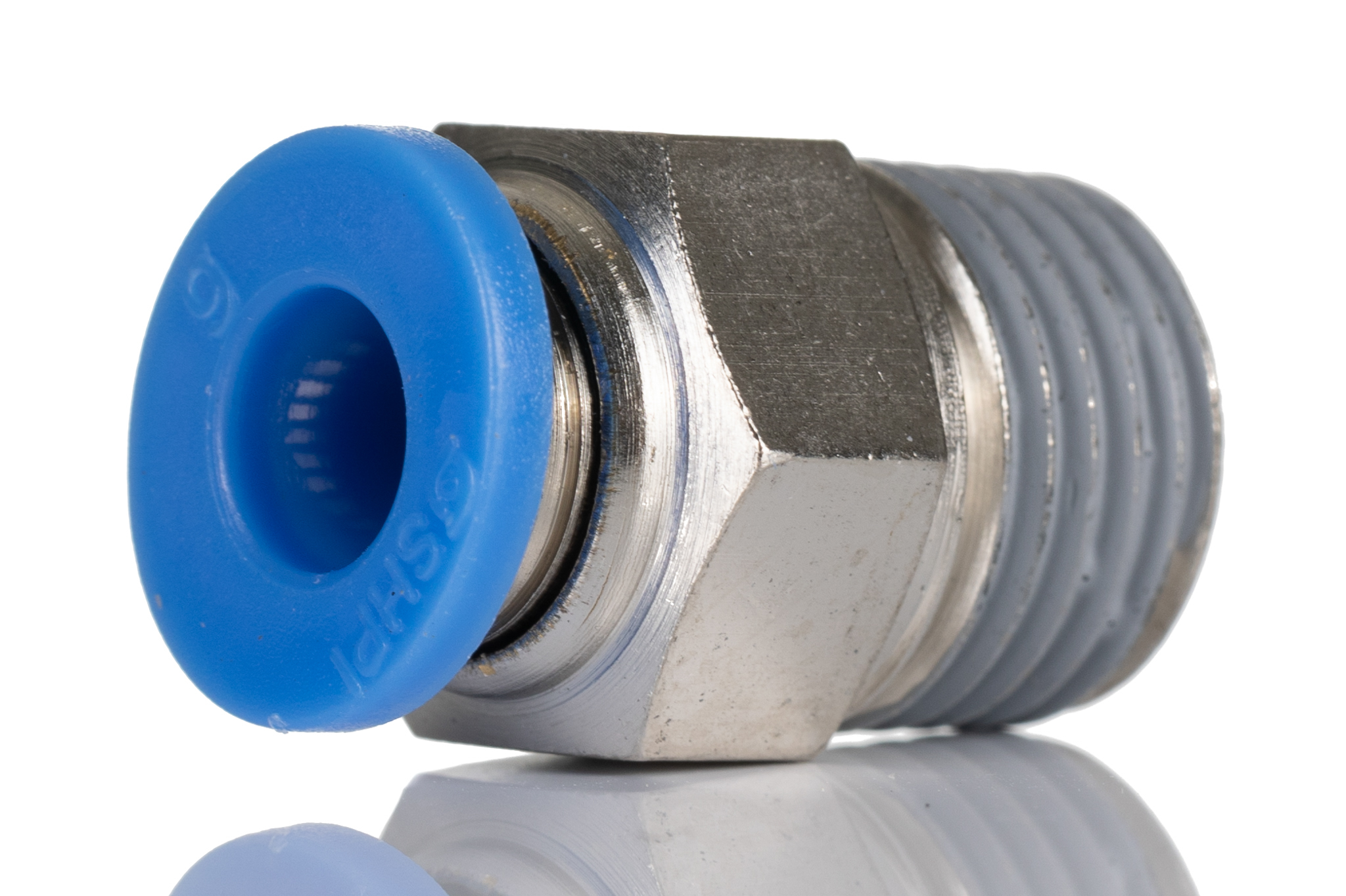 RS PRO Straight Threaded Adaptor, R 1/4 to Push In 10 mm, Threaded-to-Tube Connection Style