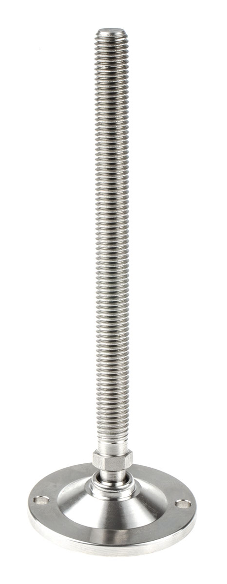 Nu-Tech Engineering M12 Stainless Steel Adjustable Foot, 1250kg Static Load Capacity 10° Tilt Angle