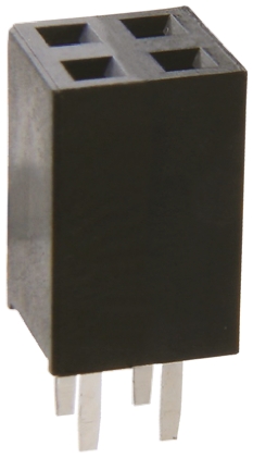 HARWIN Straight Through Hole Mount PCB Socket, 4-Contact, 2-Row, 2.54mm Pitch, Solder Termination