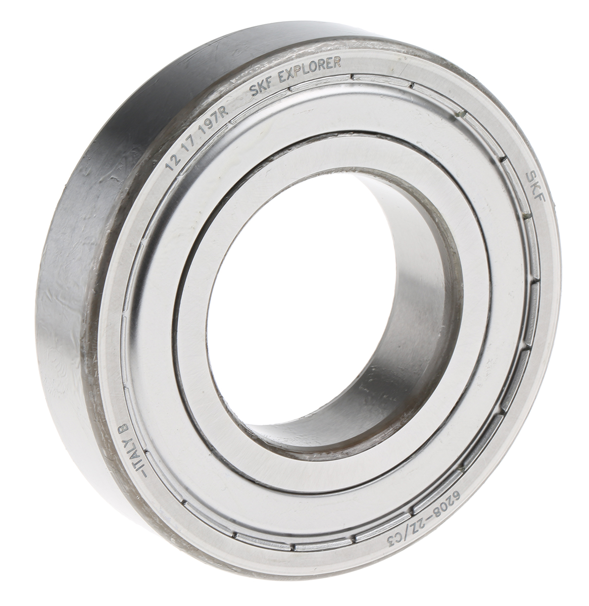 SKF 6208-2Z/C3 1 Row Ball Bearing - 40 mm ID, 80 mm OD