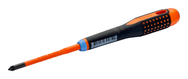 Bahco Slotted Insulated Screwdriver, PZ1-PZ2 Tip, VDE/1000V