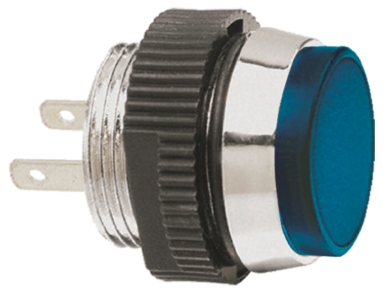 Signal Construct Blue Panel Mount Indicator, 12 → 14V, 16mm Mounting Hole Size, IP67