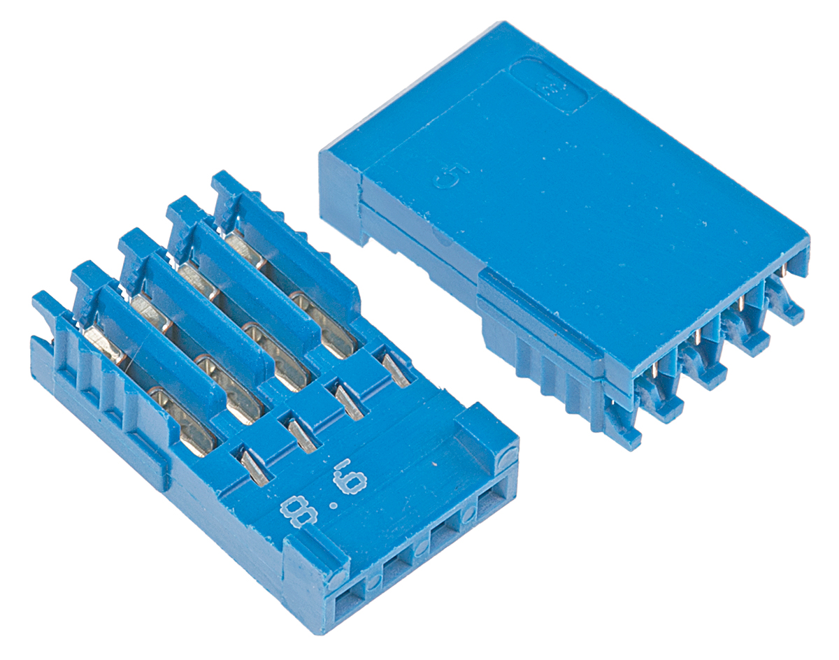 TE Connectivity, AMPMODU HE14 Female Connector Housing, 2.54mm Pitch, 4 Way, 1 Row