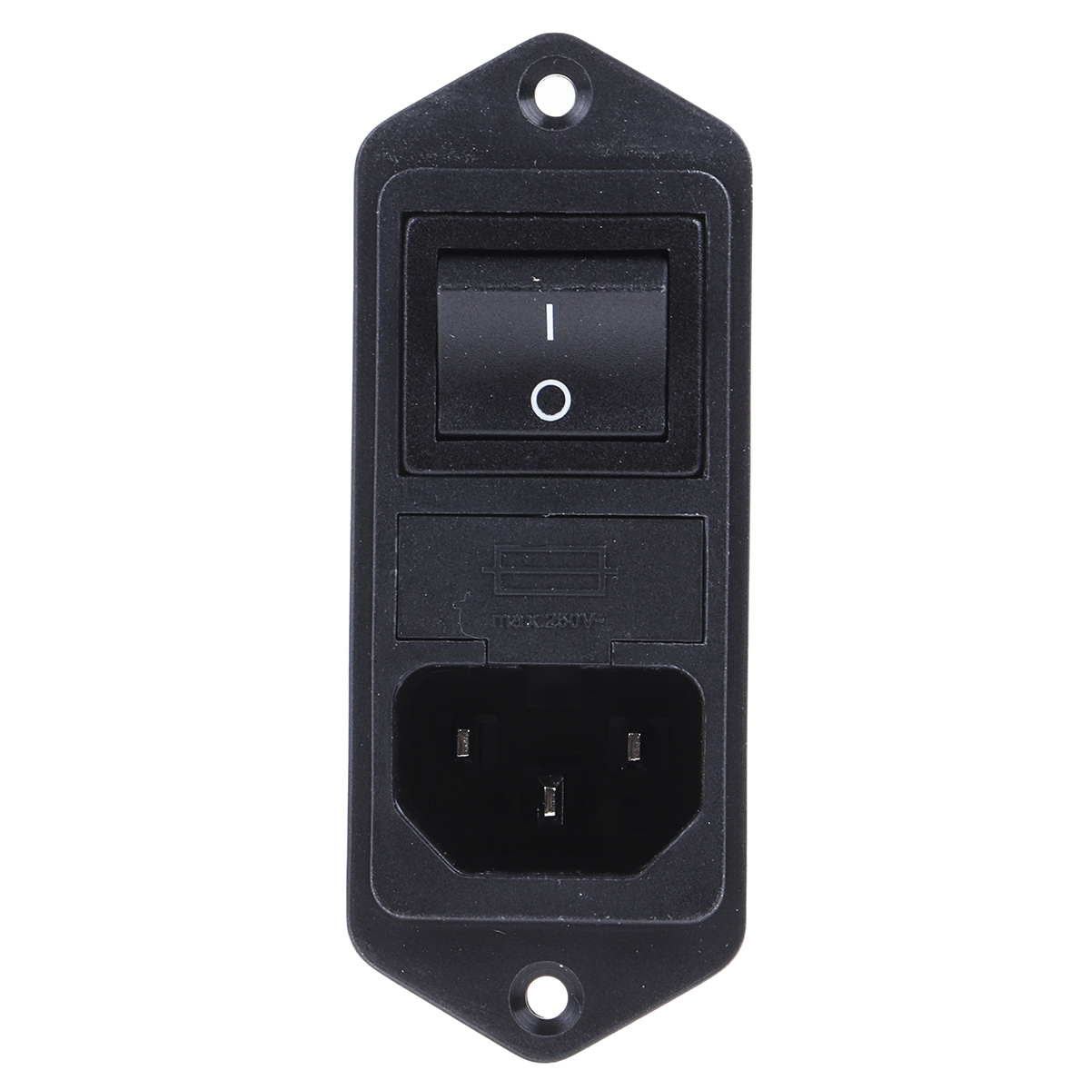 Schaffner 2.4A, 250 V ac Male Flange Mount IEC Inlet Filter 2 Pole FN283-2-06, Faston 1 Fuse