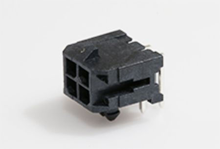 Molex Micro-Fit 3.0 Series Right Angle Through Hole PCB Header, 4 Contact(s), 3 mm Pitch, 2 Row, Shrouded