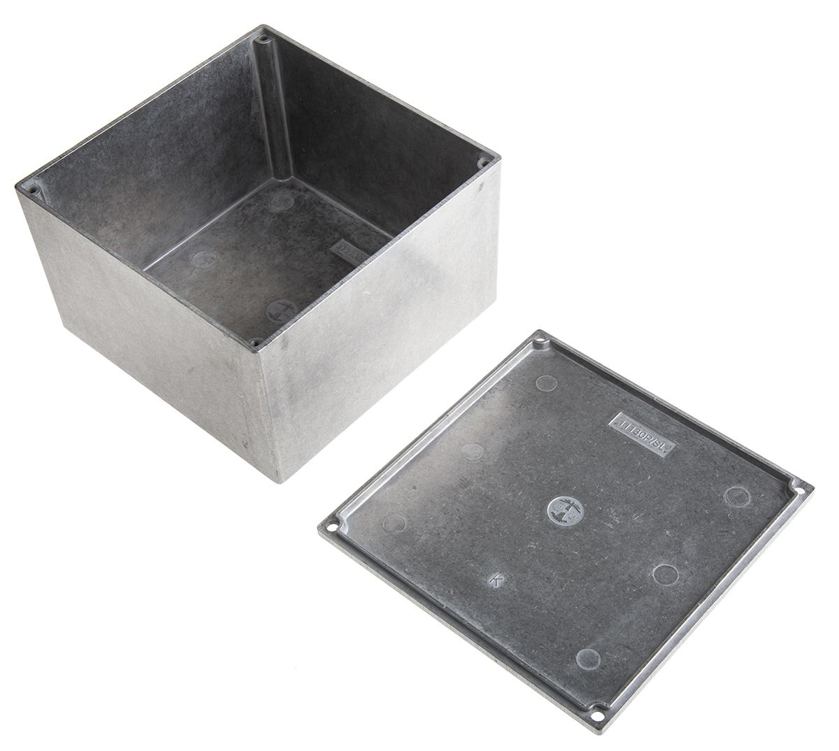 Hammond Eddystone Series Natural Die Cast Aluminium Enclosure, IP54, Natural Lid, 125 x 125 x 79mm