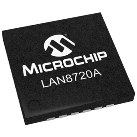 Microchip LAN8720AI-CP, Ethernet Transceiver, 10Mbps, 3.3 V, 24-Pin QFN