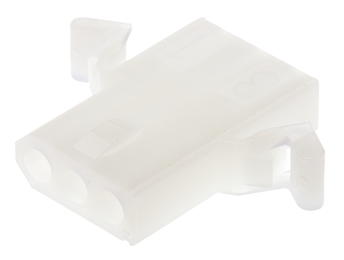 Molex, STANDARD .062" Female Connector Housing, 3.68mm Pitch, 3 Way, 1 Row