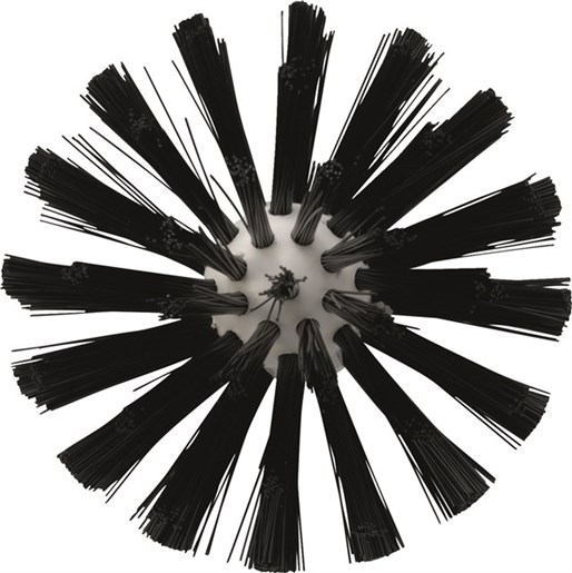 Vikan Medium Bristle Black Scrub Brush, 37mm bristle length, Polyester, Polypropylene, Stainless Steel bristle material