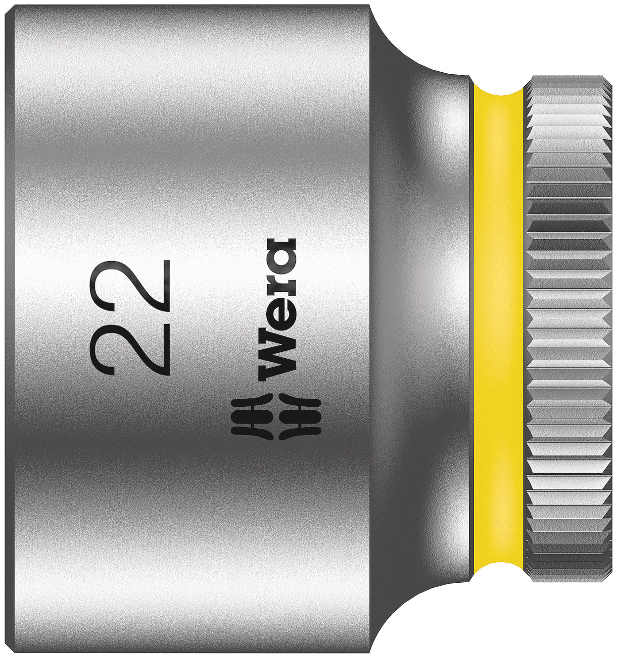 Wera 3/8 in Drive 22mm Standard Socket, 6 point, 30 mm Overall Length