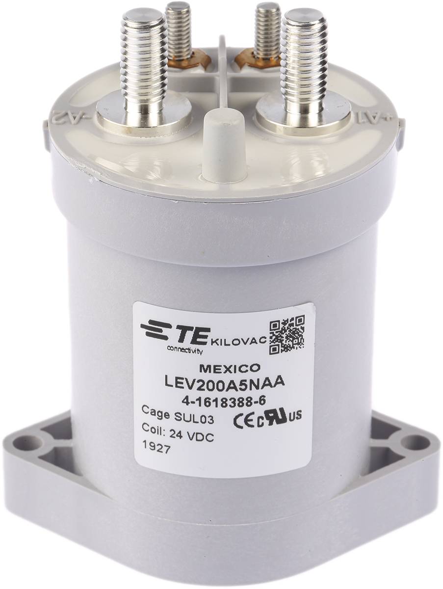 TE Connectivity LEV200 Contactor, 24 V Coil, 1-Pole, 500 A 24 V, 1 NO, 900V