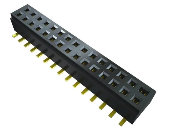 Samtec CLM Series Vertical Surface Mount Socket Strip, 6-Contact, 2-Row, 1mm Pitch, Through Hole Termination