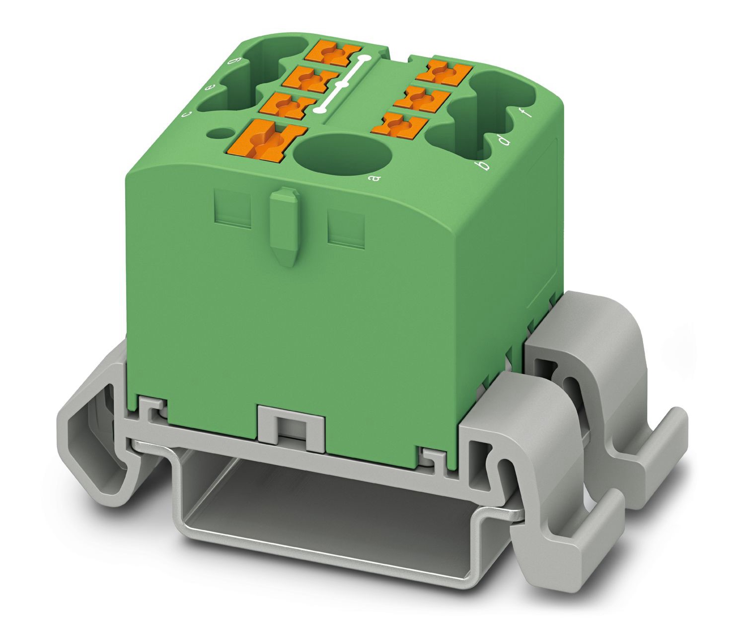 Phoenix Contact Distribution Block, 7 Way, 4mm², 24A, 690 V, Green