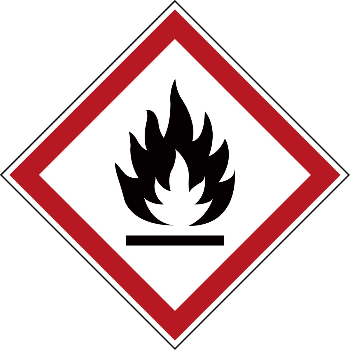 Polyester Fire Safety Label, None With Pictogram Only Text Self-Adhesive