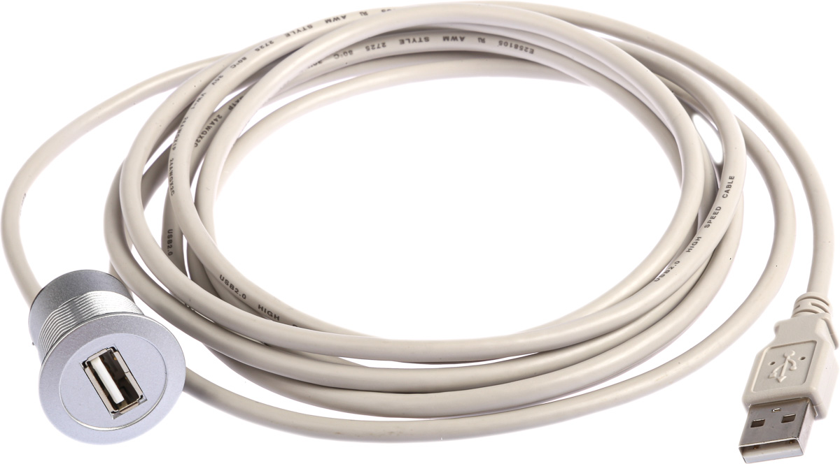 HARTING USB 2.0, Male USB A to Female USB A, 3m