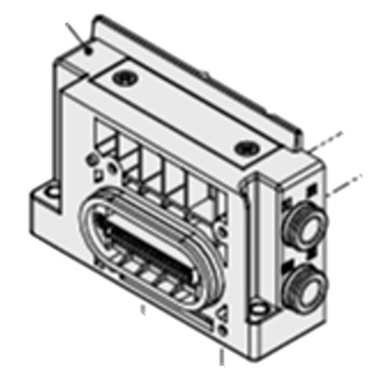 SMC SY50M End Plate, SY50M-1-1AR-C10-NA