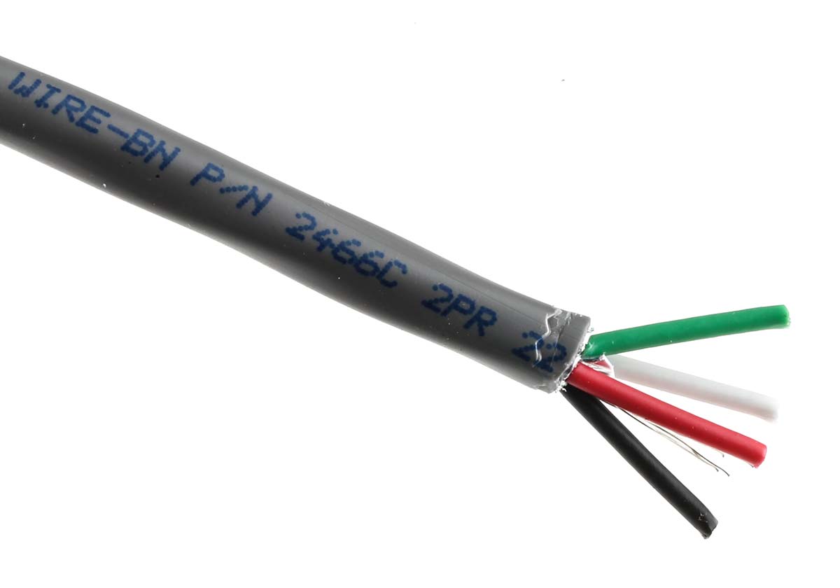 Alpha WireAlpha Essentials Communication & Control Series 2 Core Audio & Control Cable, 0.22 mm² CSA Screened, 4.32mm