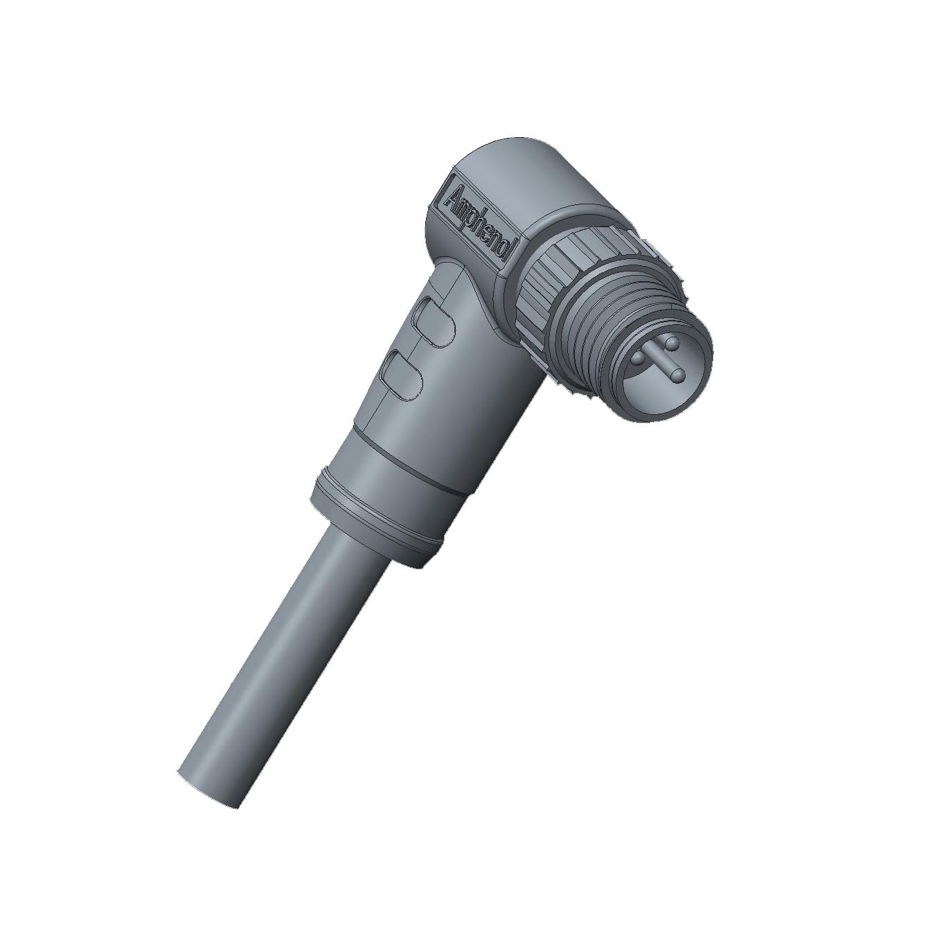 Amphenol Industrial Circular Connector, 3 Contacts, M8 Connector, Plug, Male, IP67