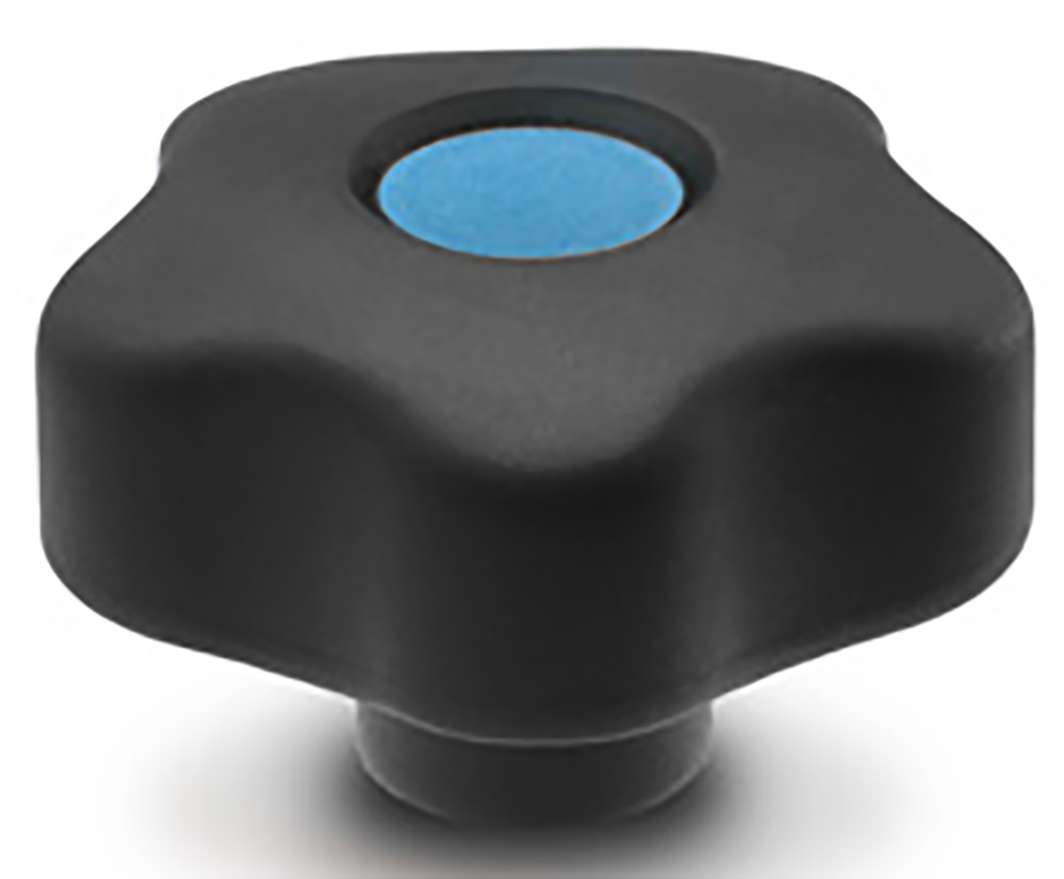 Elesa 169894-C9 Black Hex Clamping Knob, M8, Threaded Hole