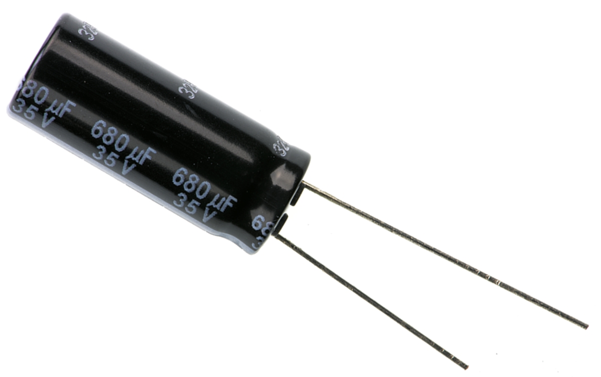 Panasonic 680μF Aluminium Electrolytic Capacitor 35V dc, Radial, Through Hole - EEUFR1V681L