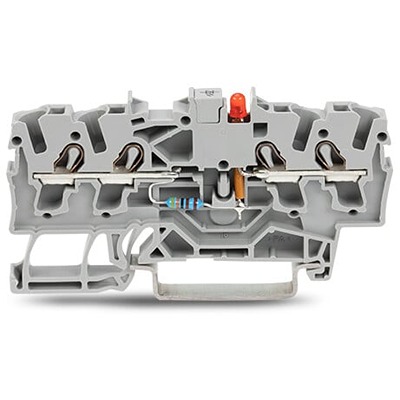 WAGO 2002-1421/1000-413 TOPJOB S Series Grey, 2.5mm², 1-Level, Push In Termination