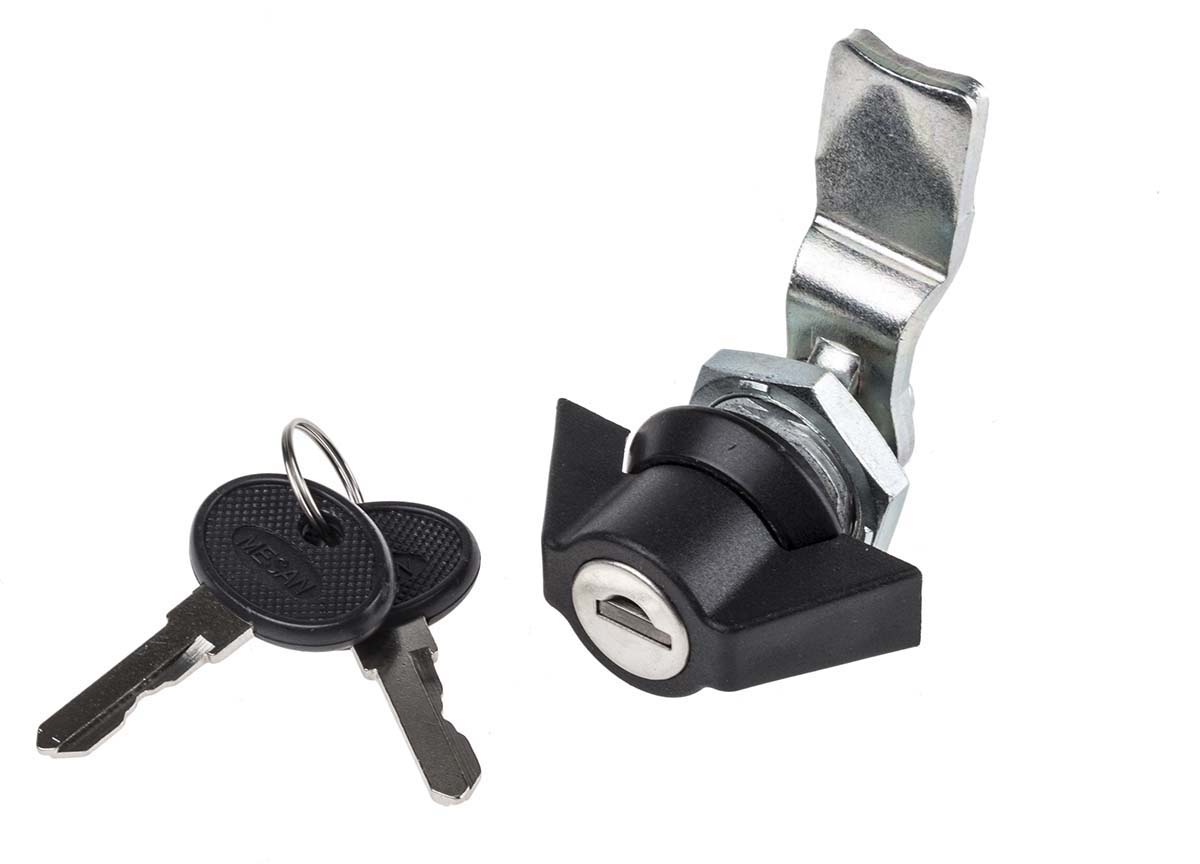 RS PRO Black Polyamide Cabinet Lock, Key Unlock