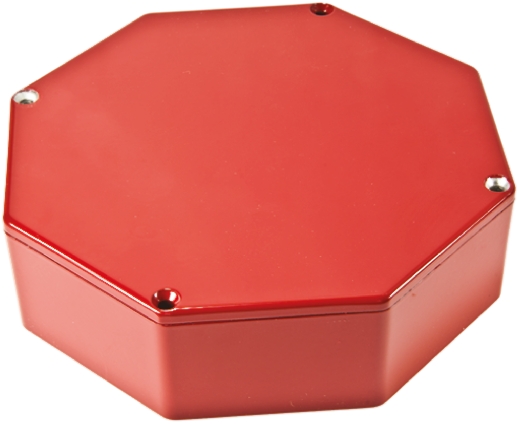 Hammond 1590 Series Red Die Cast Aluminium Enclosure, IP54, Red Lid, 132.78 x 132.78 x 39.2mm