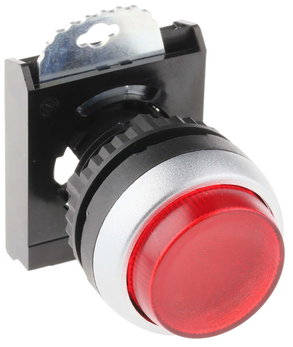 BACO Series Red Illuminated Stay Put Push Button Head, 22mm Cutout, IP66