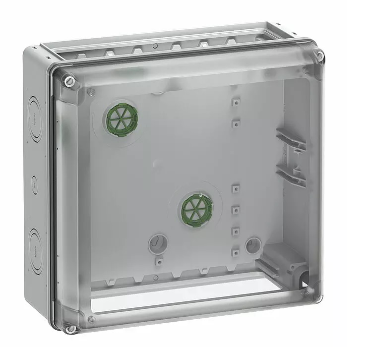 Spelsberg AK 14 Series Grey Plastic Enclosure, IP65, IK08, Flanged, Transparent Lid, 315 x 300 x 147mm