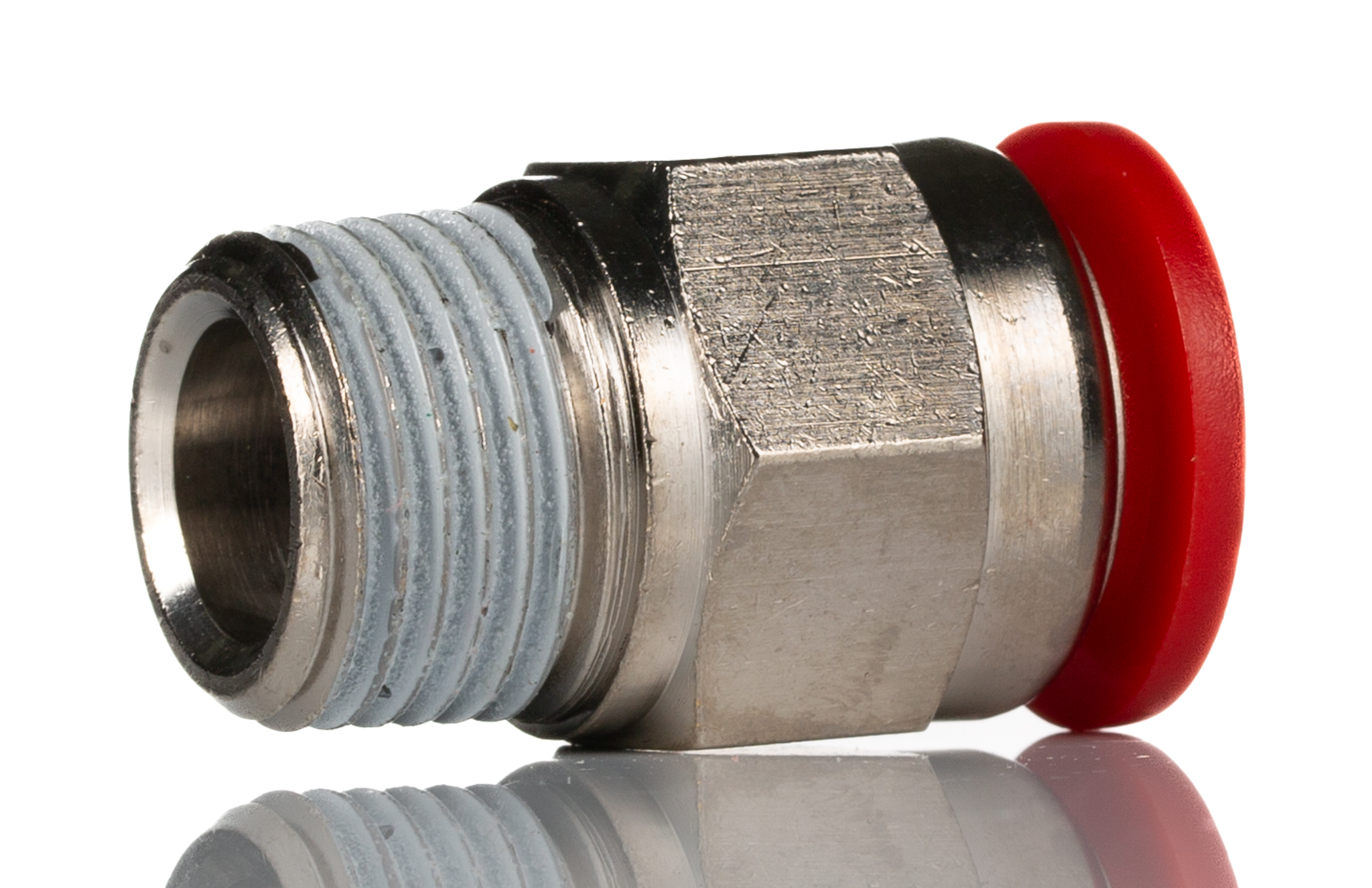 Norgren Pneufit C Series Straight Threaded Adaptor, Push In 16 mm to R 1/2, Threaded-to-Tube Connection Style