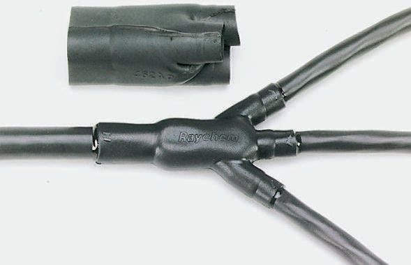 TE Connectivity Branching Black, Fluid Resistant Elastomer, 26.9mm