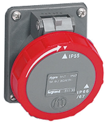 Legrand IP44 Red, Rated At 16A