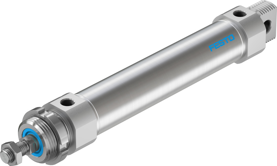 Festo 160 mm Pneumatic Roundline Cylinder - 196036 DSNU Series, Double Acting Acting
