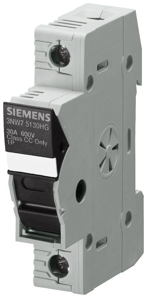 Siemens 30A Rail Mount Fuse Holder for Class CC Fuse, 1P, 600V ac