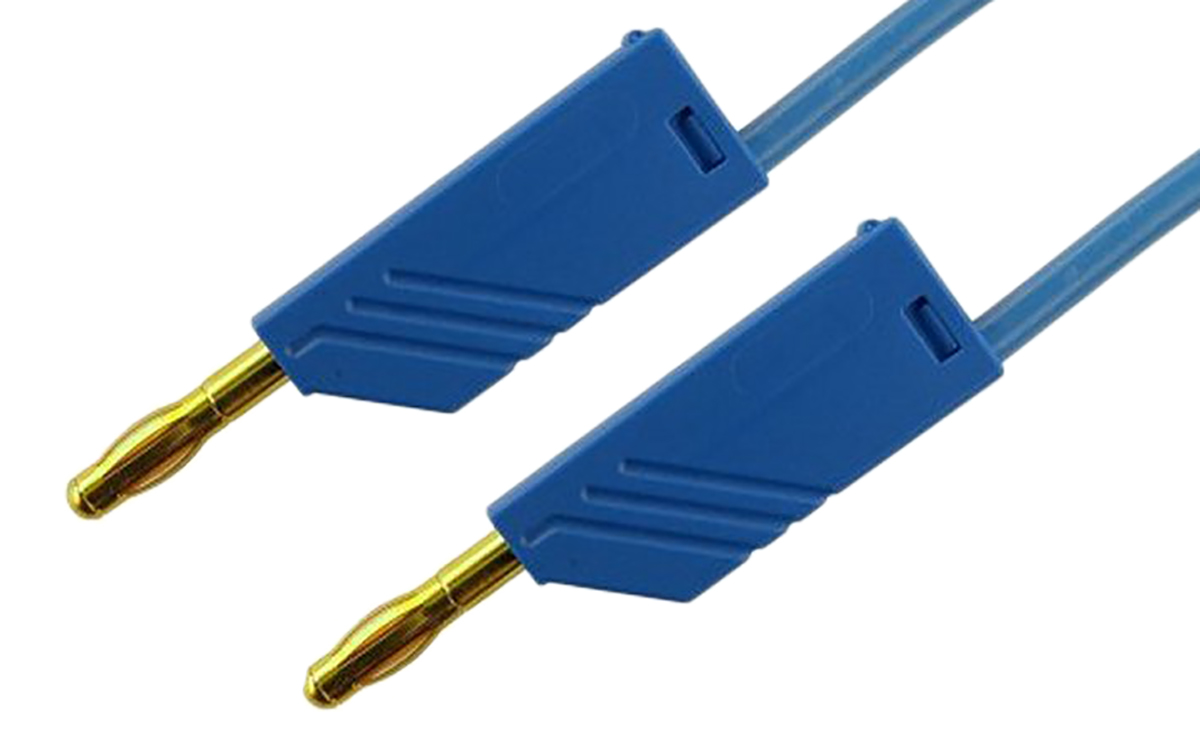 Hirschmann Test & Measurement, 32A, 30 V ac, 60V dc, Blue, 2m Lead Length