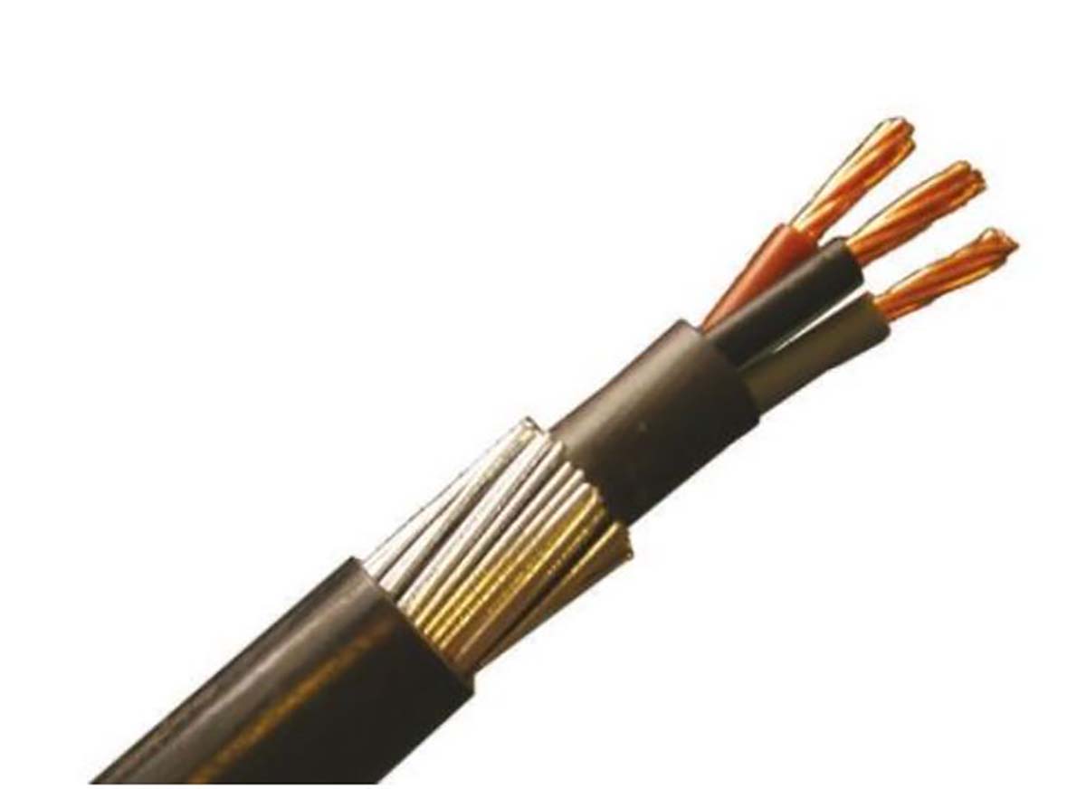 RS PRO 2.5 mm² 3 Core Power Cable, Black PVC, 50m