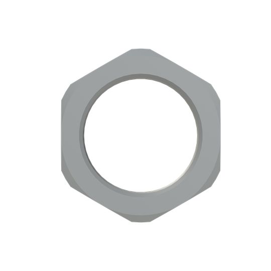 PMA Locknut, Conduit Fitting, 5mm Nominal Size, M25, Polyamide 6, Grey