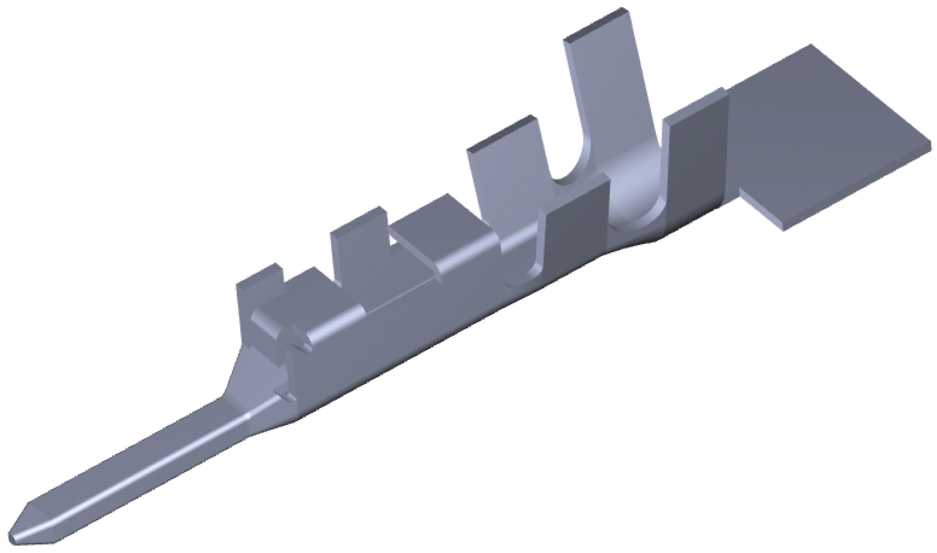 TE Connectivity Dynamic 1000 Series Male Crimp Terminal, 28AWG Min, 22AWG Max