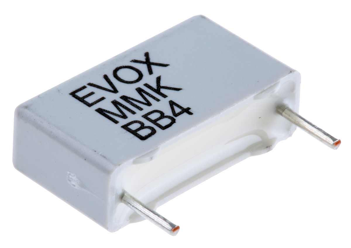 KEMET MMK Polyester Film Capacitor, 200 V ac, 400 V dc, ±10%, 100nF, Through Hole