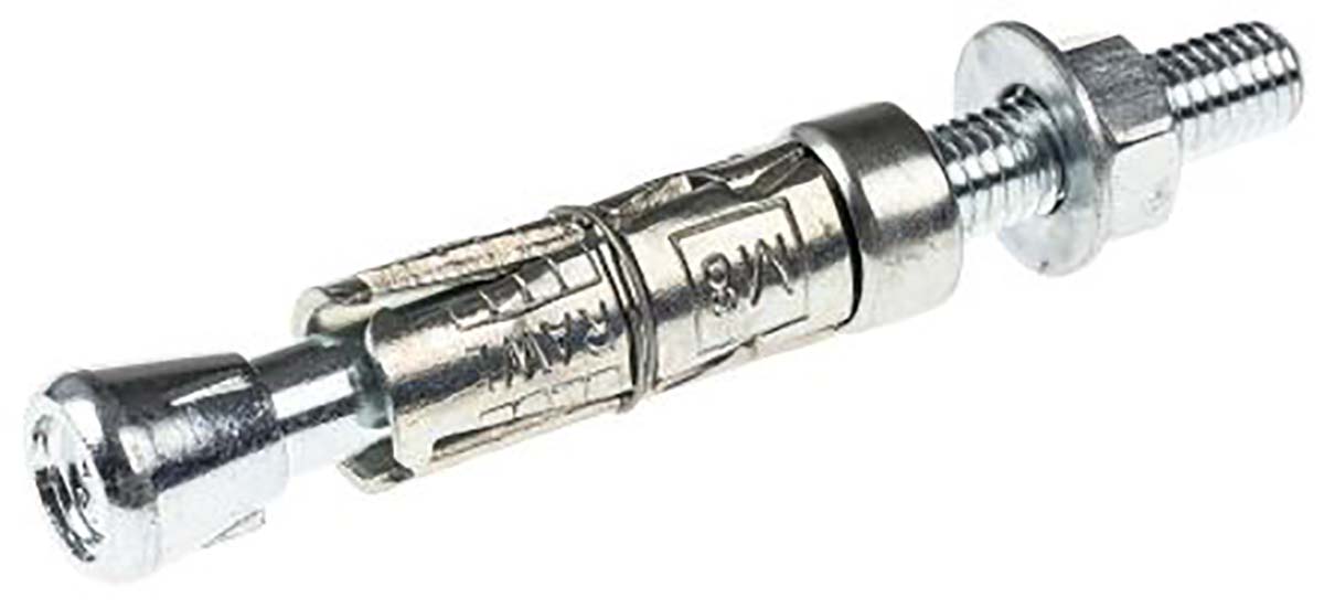 RawlPlug Steel Masonry Anchor M6 x 65mm, 12mm Fixing Hole