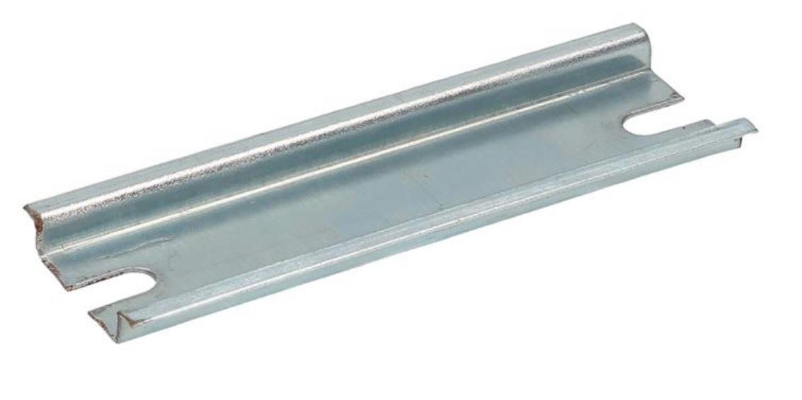 RS PRO Steel Unperforated DIN Rail, Top Hat Compatible, 384mm x 35mm